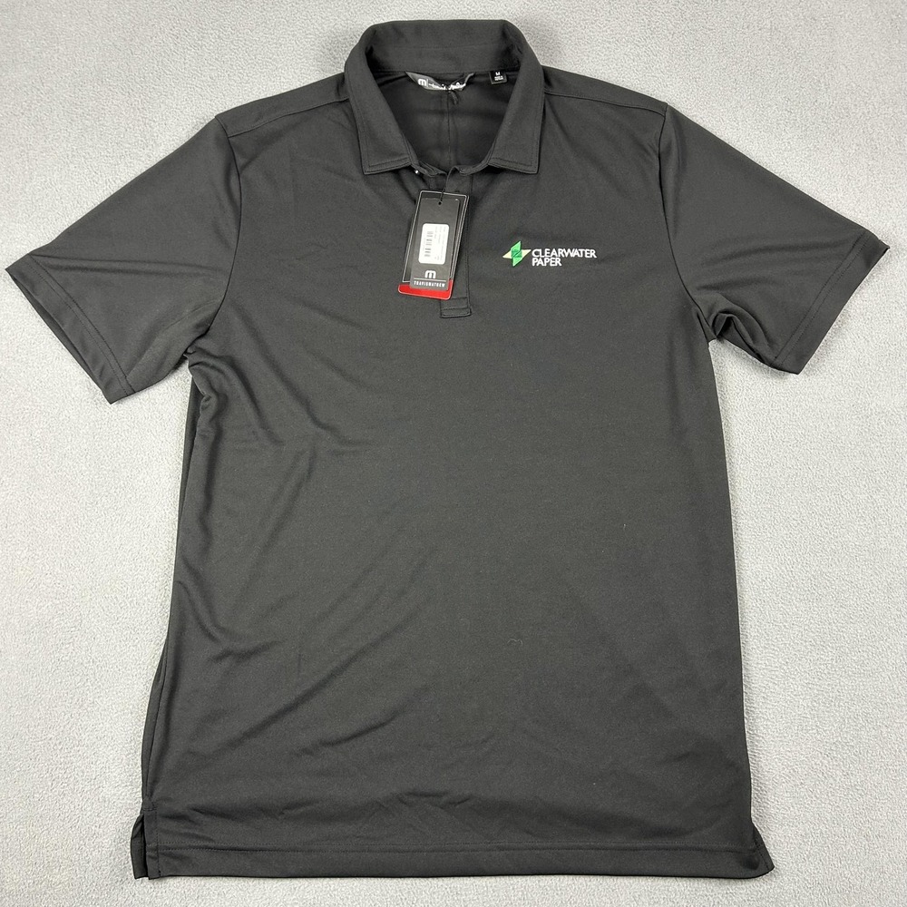 TravisMathew Polo Shirt Mens Medium COFFEE PERFORMANCE Clearwater Paper 1MWV144